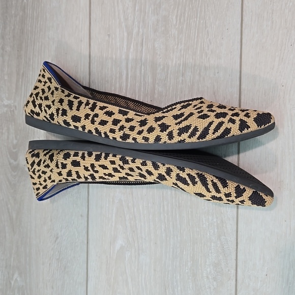 Rothy's Women Leopard Animal Print The Pointed toe flats ballet shoes sz 9.5 - Picture 9 of 13